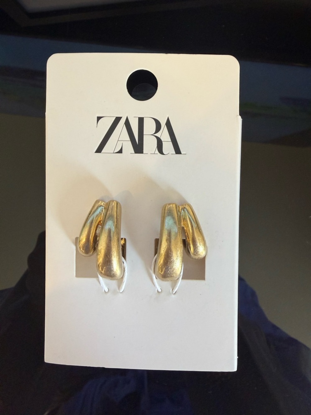 ZARA Gold Sculpted Earrings